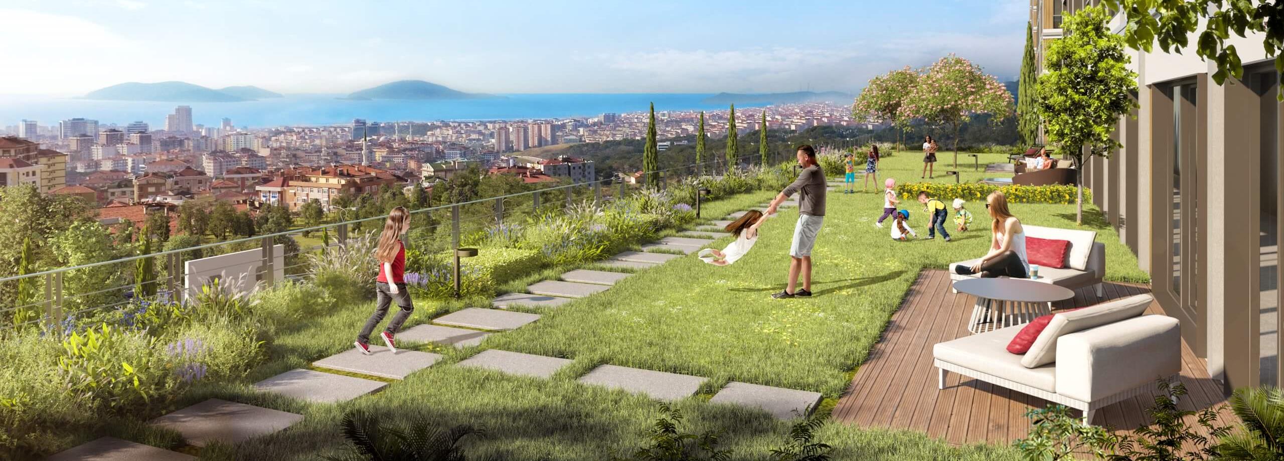 Adalar ve Orman Manzarası ile Maltepe'de Mutluluğa Açılan Bir Pencere: Yeşilmavi!